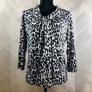 Women’s Size Med JONES New York Black & White Top